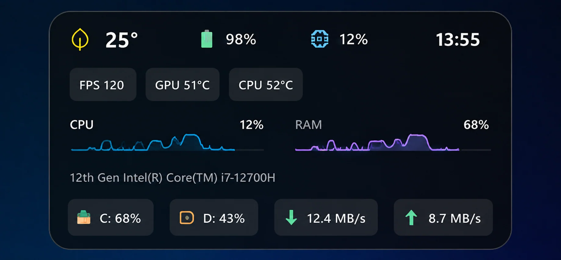 Dynamic Island for Windows screenshot 1